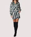Lost + Wander Serra Elisa Mini Dress In Grey/white In Multi