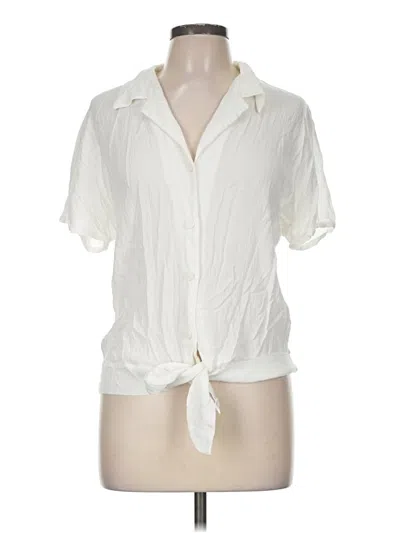Pre-owned Lost + Wander Short Sleeve Blouse In Ivory