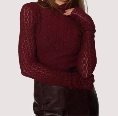Lost + Wander Sistine Tale Top In Merlot In Burgundy