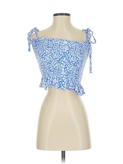 Pre-owned Lost + Wander Sleeveless Blouse In Blue