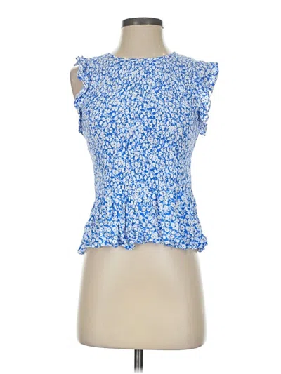 Pre-owned Lost + Wander Sleeveless Blouse In Blue