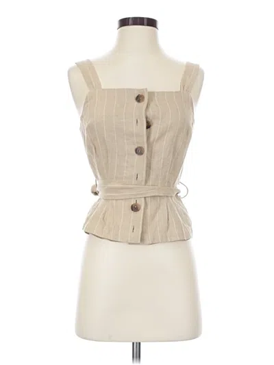 Pre-owned Lost + Wander Sleeveless Blouse In Tan