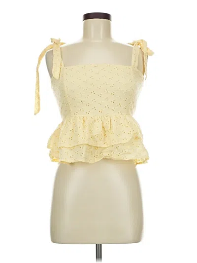 Pre-owned Lost + Wander Sleeveless Blouse In Yellow