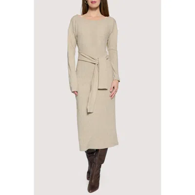 Lost + Wander Sloane Long Sleeve Sweater Dress In Neutral
