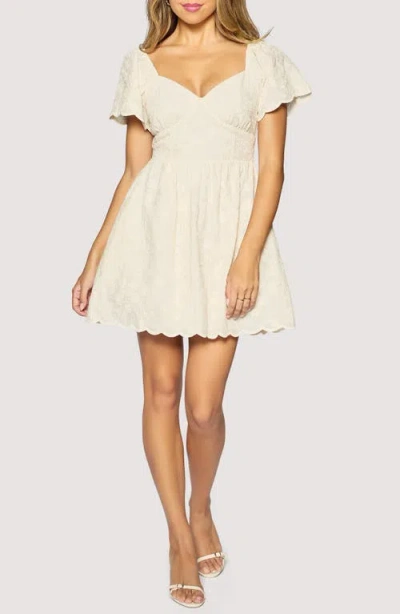 Lost + Wander Springtime Charm Minidress In Neutral