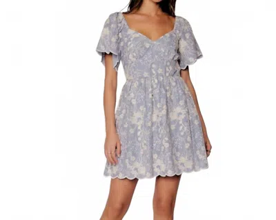 Lost + Wander Springtime Splendor Mini Dress In Blue In Black