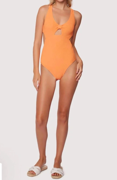 Lost + Wander Sun Kissed Knotted One-piece In Orange