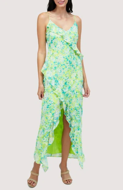Lost + Wander Sunbloom Eyelet Embroidered Floral Maxi Dress In Green