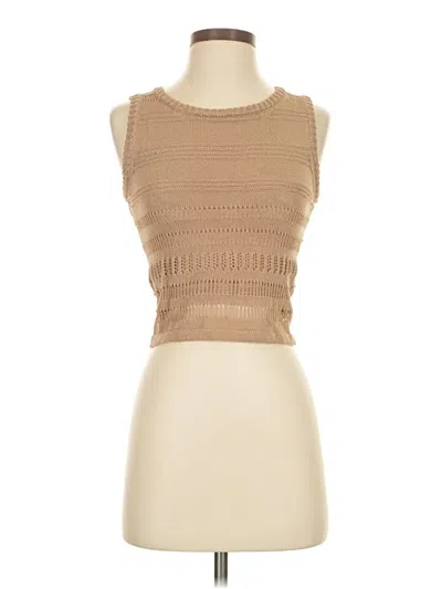 Pre-owned Lost + Wander Sweater Vest In Brown