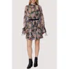Lost + Wander Sweet Meadown Floral Long Sleeve Minidress In Black Multi Floral