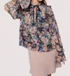 Lost + Wander Sweet Meadows Top In Black Multi Floral In Multi
