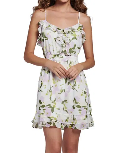 Lost + Wander Sweet Pea Mini Dress In Lavender Floral In White