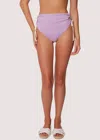 Lost + Wander Tan Line Trio Bikini Bottom In Blue-lavender-cream