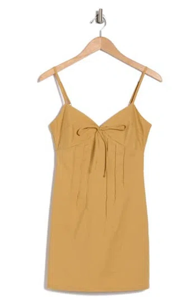 Lost + Wander Terra Minidress In Beige