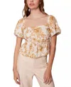LOST + WANDER TOASTED ROSE TOP IN BROWN FLORAL