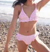 Lost + Wander Triangle Bikini Set In Pink In Pink