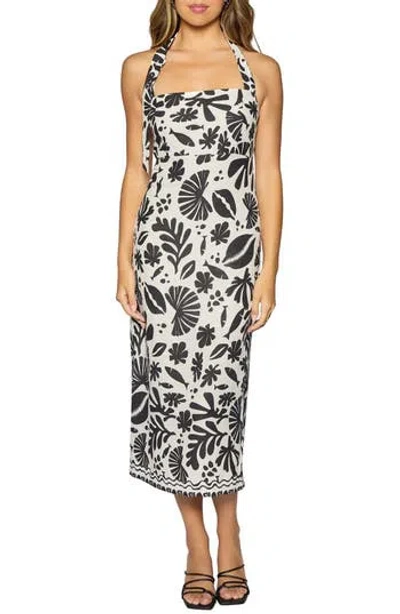 Lost + Wander Tropical Bliss Halter Midi Dress In Multi
