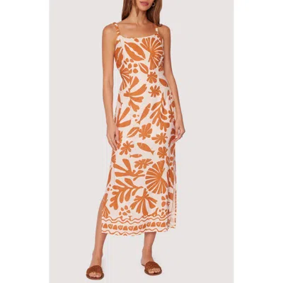 Lost + Wander Tropical Dream Maxi Dress In Brown-multi