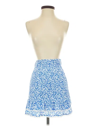 Pre-owned Lost + Wander Tube Top Blue Strapless Neckline Tops
