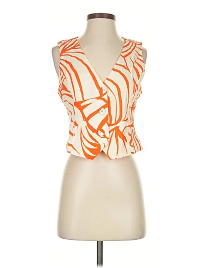 Pre-owned Lost + Wander Tuxedo Vest In Orange