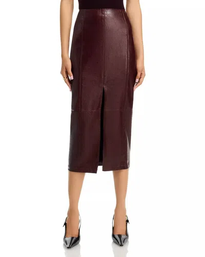 Lost + Wander Valor Of Venus Midi Skirt In Merlot In Red