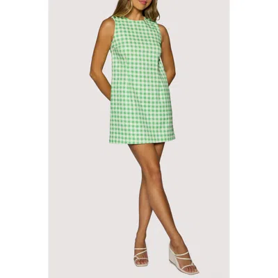 Lost + Wander Willow Breeze Gingham Minidress In Green
