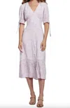 Lost + Wander Winsome Orchid Midi Dress In Lavender White In Multi