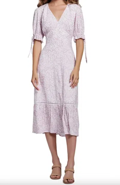 Lost + Wander Winsome Orchid Midi Dress In Lavender White In Purple
