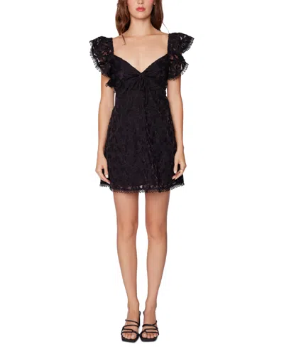 Lost + Wander Women's Blossom Organza Mini Dress In Black