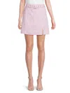 LOST + WANDER WOMEN'S LILAC BELTED MINI SKIRT
