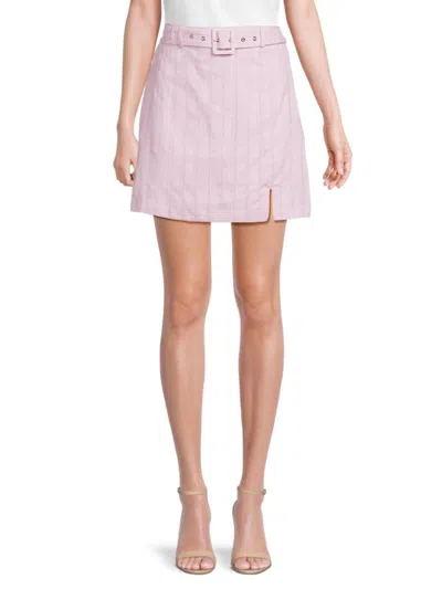Lost + Wander Women's Lilac Belted Mini Skirt