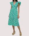 Lost + Wander Flower Midi Dress In Green