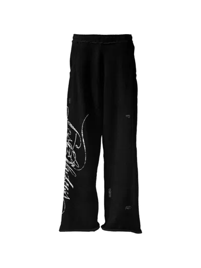 Lostshdws Distressed Track Pants In Black