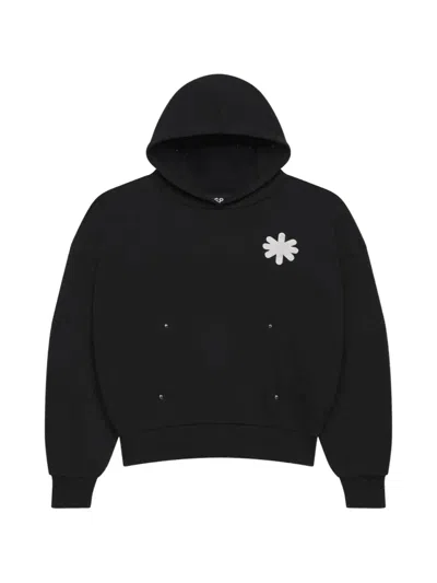Lostshdws Flower-motif Hoodie In Black
