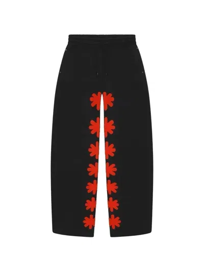 Lostshdws Logo Floral Trousers In Black