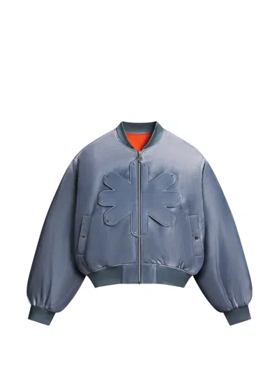 Lostshdws Reversible Bomber Jacket In Blue