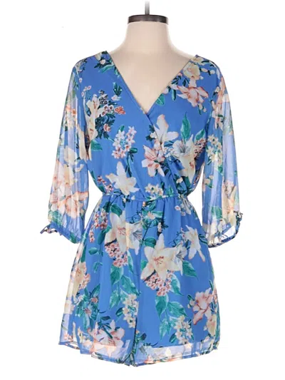 Pre-owned Lots Of Love Romper In Blue