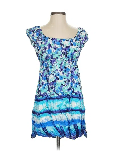 Pre-owned Lots Of Love Sleeveless Blouse In Blue