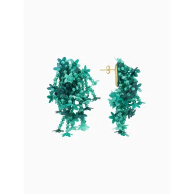 Lott. Gioielli Women's Blue Flower Strings M Earrings Ocean - Ocean Mix - Lilly In Green