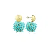 Lott. Gioielli Women's Blue / Gold Blue Earrings Daisy Flower Globe M
