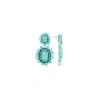 Lott. Gioielli Women's Blue / Green Pendant Earring Double W/ Sequins L - Light Ocean