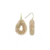 Lott. Gioielli Women's Brown / Neutrals / Gold Crystal Nude Earrings Marieke Drop S Raw
