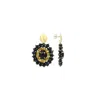Lott. Gioielli Women's Gold / Black Black Earrings Tigereye Oval S