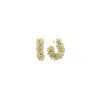 Lott. Gioielli Women's Gold / Silver Creole Double Stones L - Silver/gold