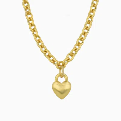 Lott. Gioielli Women's Link Love W/ Heart Necklace M - Gold - Valen