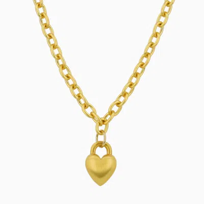 Lott. Gioielli Women's Link Love W/ Heart Necklace S - Gold - Valen
