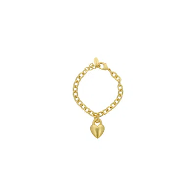 Lott. Gioielli Women's Link Love With Heart Bracelet S - Gold - Valen