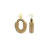 Lott. Gioielli Women's Neutrals / Gold Champagne Earrings Yara Oval M