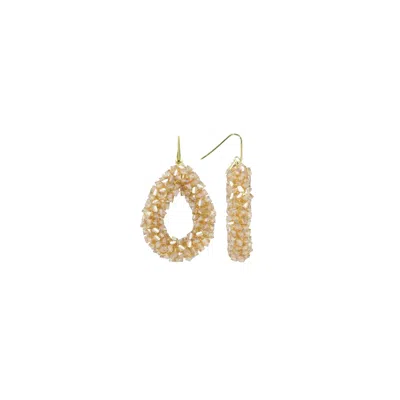 Lott. Gioielli Women's Neutrals / Gold Raw Drop Earrings L - Latte - Marieke