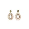 Lott. Gioielli Women's Neutrals / Gold Robin Silk Drop Crystal S Champagne Earrings